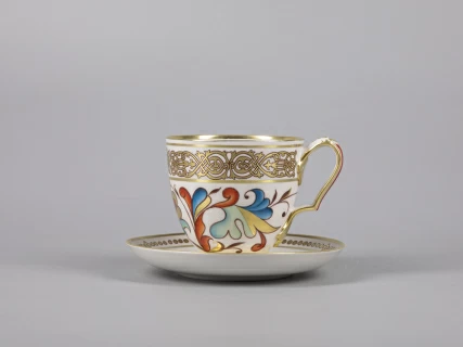 Сервиз чайный форма Александр III рисунок Русский, 6 персон 15 предметов арт. 81.30144.00.1,  Сервиз чайный форма Александр III рисунок Русский, 6 персон 15 предметов арт. 81.30144.00.1,