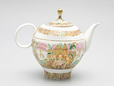 Сервиз чайный форма Яблочко рисунок Пейзажный фриз, 6 персон 15 предмета арт. 81.14525.01.1