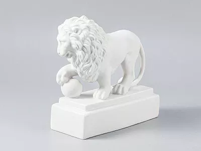 Скульптура Лев Белый арт. 82.63357.00.1