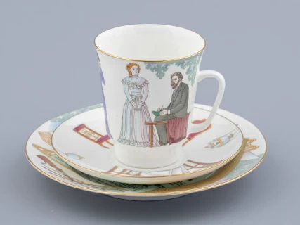 Трехпредметный комплект 165 мл форма Майская рисунок Чайка, арт. 81.31868.00.1,  Трехпредметный комплект 165 мл форма Майская рисунок Чайка, арт. 81.31868.00.1,