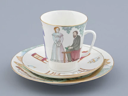 Трехпредметный комплект 165 мл форма Майская рисунок Чайка, арт. 81.31868.00.1