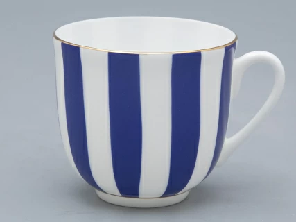 Чашка с блюдцем кофейная 180 мл форма Ландыш рисунок Да и нет (кобальт) арт. 81.16086.00.1, 