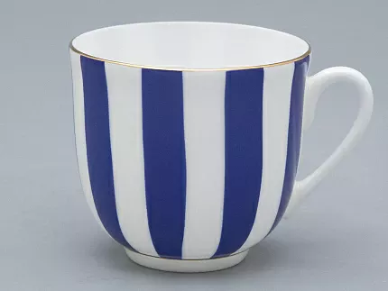 Чашка с блюдцем кофейная 180 мл форма Ландыш рисунок Да и нет (кобальт) арт. 81.16086.00.1