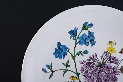 Декоративное Блюдо Агапантус летний на форме Круглая, арт 60.13289.00.1