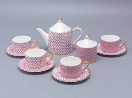 Сервиз чайный 10 предметов на 4 персоны Идиллия, рисунок Астра арт 81.32371.00.1, 