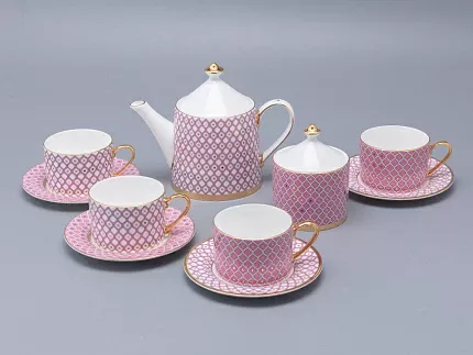 Сервиз чайный 10 предметов на 4 персоны Идиллия, рисунок Астра арт 81.32371.00.1