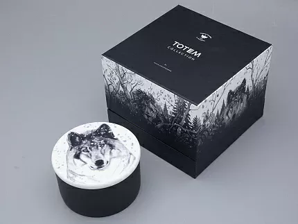 Шкатулка в подарочной упаковке, форма Идиллия, рисунок Тотем. Волк арт. 81.31593.00.1