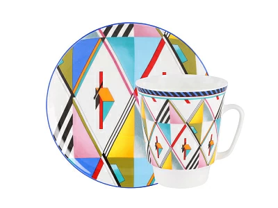 Чашка с блюдцем 165 мл форма Майская рисунок Движение 3, арт. 81.27332.00.1