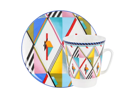 Чашка с блюдцем 165 мл форма Майская рисунок Движение 3, арт. 81.27332.00.1