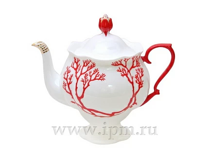 Чайник заварочный 900 мл форма Наташа рисунок Коралл арт. 80.59242.00.1