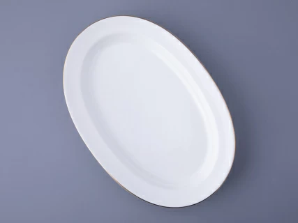 Блюдо овальное 280 мм форма Молодежная рисунок Золотой кантик арт. 80.63274.00.1, 