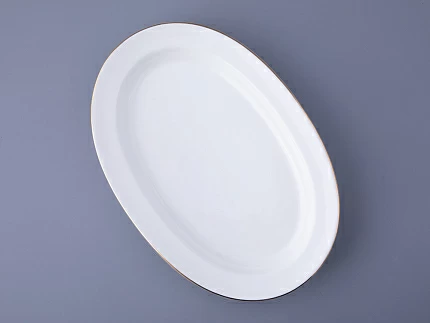 Блюдо овальное 280 мм форма Молодежная рисунок Золотой кантик арт. 80.63274.00.1