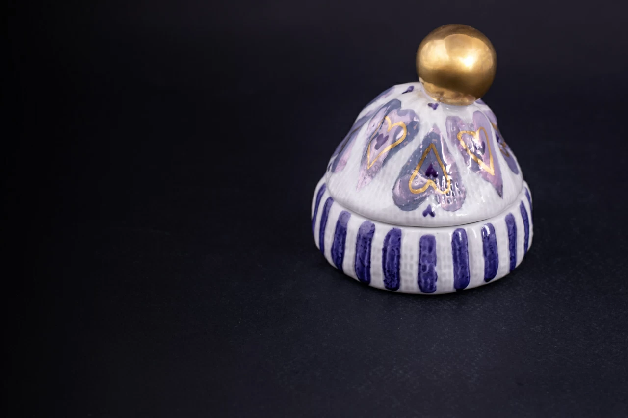 Шкатулка Детская шапочка, рисунок Сердца, арт 60.16407.00.1, 