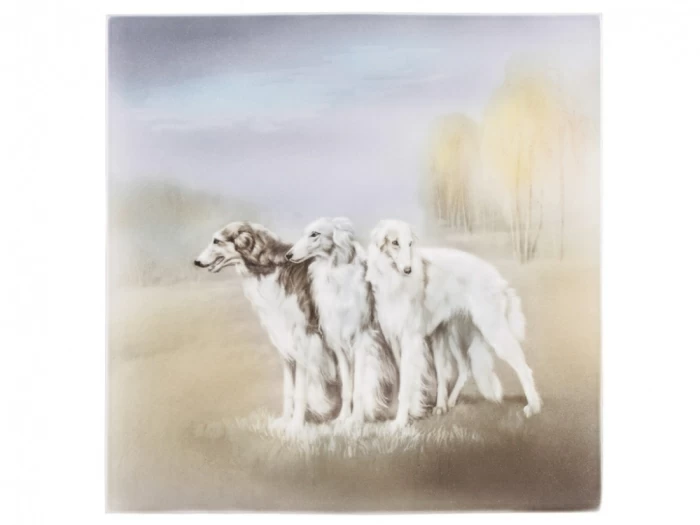 Пласт 350х350 форма Квадратный рисунок Русские борзые арт. 80.88053.00.1, 