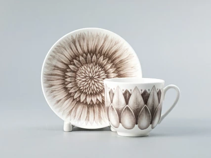 Чашка с блюдцем кофейная 180 мл.,  форма Ландыш,  рисунок Aloha Bungalow, арт. 81.30161.00.1, 