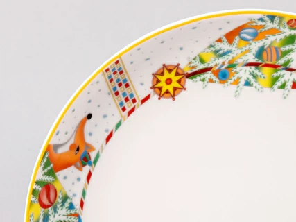 Подарочный набор трехпредметный комплект форма Карат рисунок Лесной праздник арт. 81.30217.00.1, 