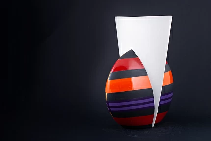 Ваза Полосатая на форме Юкатан Круг, арт 60.06682.00.1