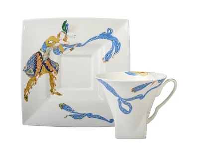 Чашка с блюдцем чайная 220 мл форма Петрополь рисунок Индийский танец арт. 81.19122.00.1 Чашка с блюдцем чайная 220 мл форма Петрополь рисунок Индийский танец арт. 81.19122.00.1