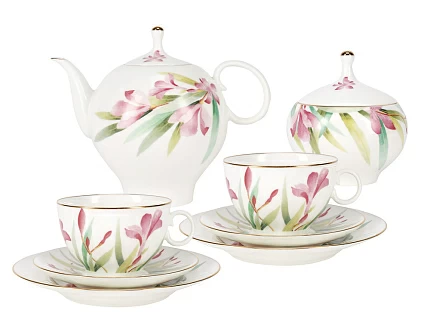 Сервиз чайный форма Яблочко рисунок Акварель,6 персон 20 предметов, арт. 81.27032.00.1 Сервиз чайный форма Яблочко рисунок Акварель,6 персон 20 предметов, арт. 81.27032.00.1