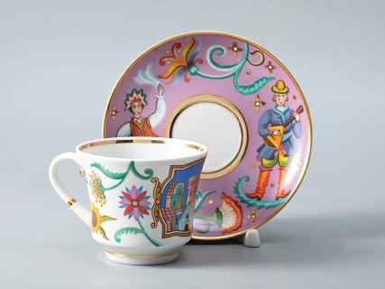 Чашка с блюдцем чайная 220 мл форма Банкетная рисунок Чудоград. Камаринская арт. 81.29158.00.1, 