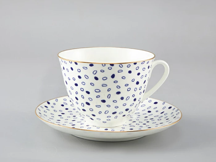 Чашка с блюдцем чайная форма Весенняя рисунок Glare арт. 81.28730.00.1, 