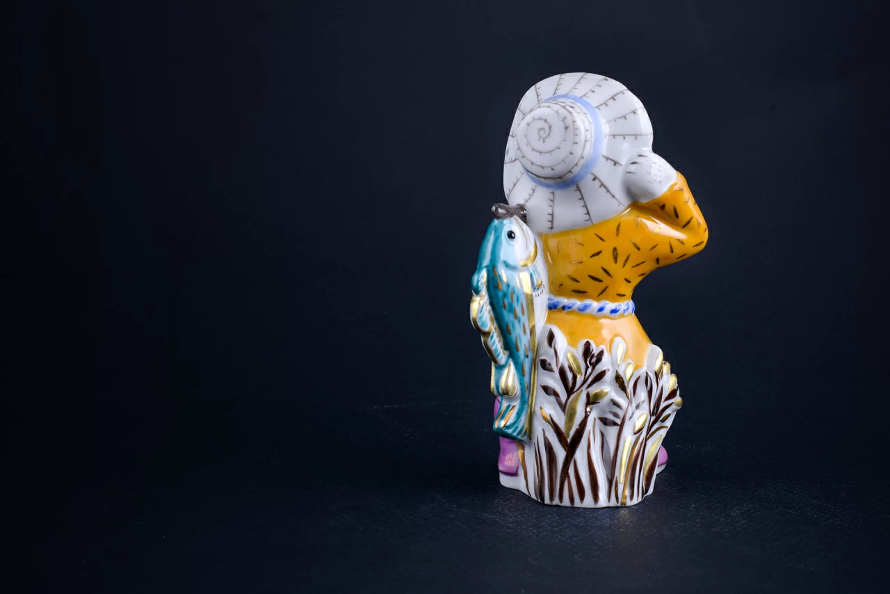 Скульптура Кот Рыболов с рыбой , арт 62.21243.00.1, 