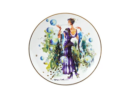 Тарелка декоративная 195 мм форма Эллипс рисунок Мыльная опера/Весна, арт. 80.36321.00.1, 
