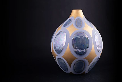 Ваза Золотая, на форме Круглая, арт 60.16363.00.1