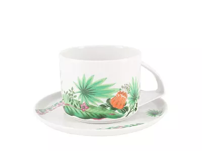 Сервиз чайный форма Баланс рисунок Джангл, 6 персон 14 предметов арт. 81.28664.00.1