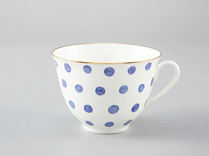 Чашка с блюдцем чайная форма Весенняя рисунок Polka dot арт. 81.28727.00.1, 