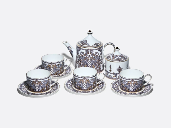 Сервиз чайный на 4 персоны 10 предметов в подарочной упаковке, форма Идиллия рисунок Барокко, арт. 81.34916.00.1, 
