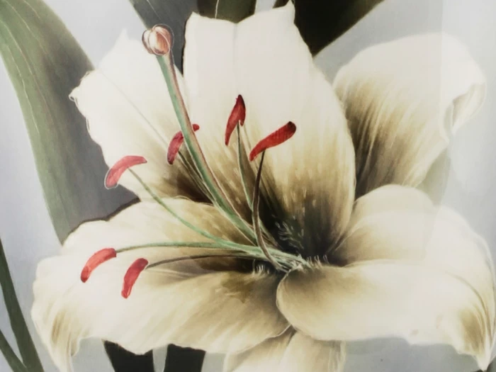 Ваза форма Византия большой размер рисунок Свежесть утра. Лилии арт. 80.88191.00.1, 