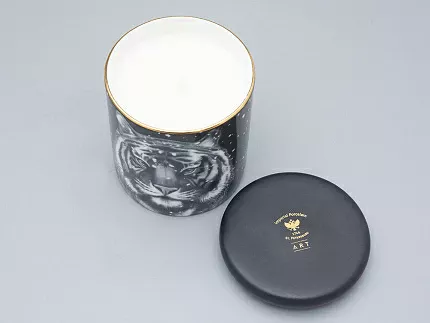 Свеча ароматическая в подарочной упаковке, рисунок Тотем.Тигр аромат Снежный Тигр арт. 81.30081.00.1