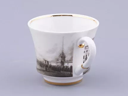 Чашка с блюдцем чайная форма Банкетная рисунок Великолепный Невский У Адмиралтейства, арт. 81.32684.00.1