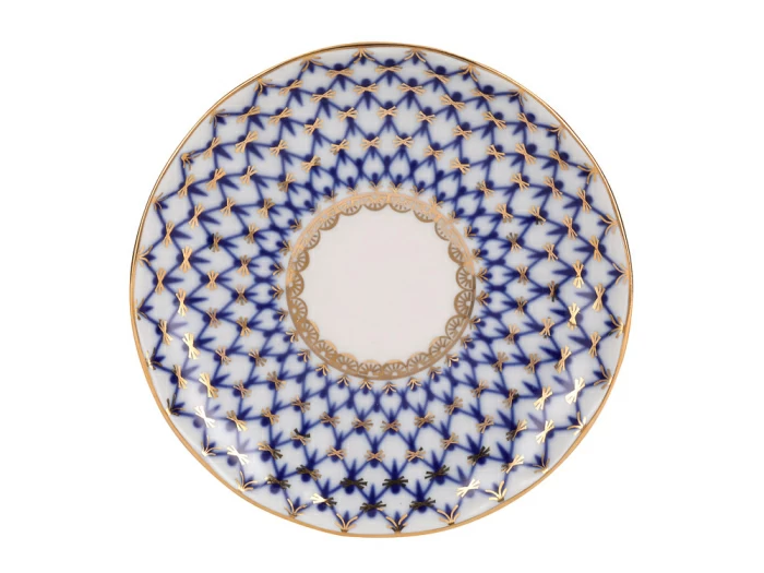 Трехпредметный комплект чайный форма Тюльпан рисунок Кобальтовая сетка арт. 81.10103.90.1, 