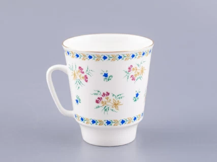 Чашка с блюдцем кофейная форма Майская рисунок Голубой колокольчик с отводкой арт. 81.14021.00.1, 