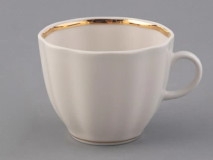 Чашка с блюдцем кофейная Тюльпан Белоснежка 140 мл арт. 81.13904.00.1
