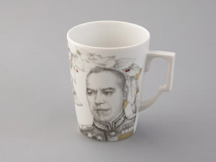 Бокал с блюдцем в подарочной упаковке, форма Гранд, рисунок Маршалы Победы Георгий Жуков, арт. 81.33243.00.1, 