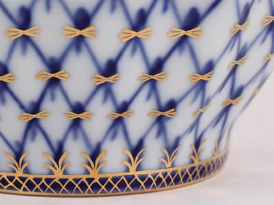 Сервиз чайный форма Тюльпан рисунок Кобальтовая сетка, 6 персон 20 предметов, арт. 81.11141.03.1