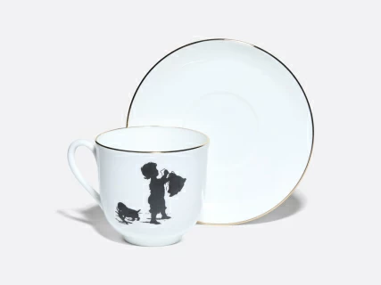 Чашка с блюдцем кофейная 180 мл.,  форма Ландыш, рисунок Хлопоты арт. 81.15709.00.1, 