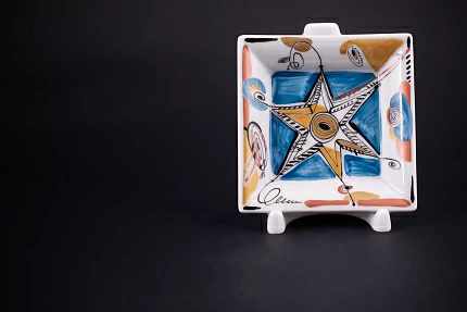 Подставка для мелочи, рисунок Звезда Рождества, форма Европейская, арт 60.06541.00.1