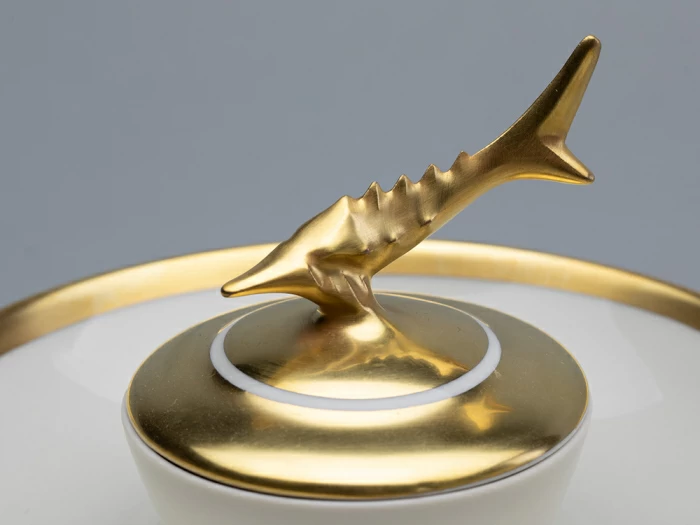 Подарочный набор стопки и икорница рис. Коттеджный арт. 81.30558.00.1,  Подарочный набор стопки и икорница рис. Коттеджный арт. 81.30558.00.1,