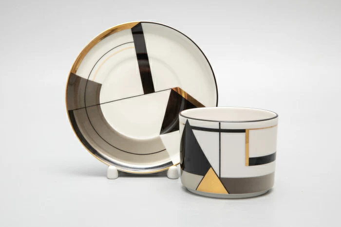 Чашка с блюдцем чайная форма Баланс рисунок Проект 2 арт. 81.28762.00.1,  Чашка с блюдцем чайная форма Баланс рисунок Проект 2 арт. 81.28762.00.1,