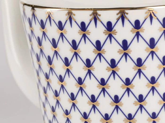 Сервиз кофейный форма Юлия рисунок Кобальтовая сетка, 6 персон 15 предметов, арт. 81.19482.00.1, 