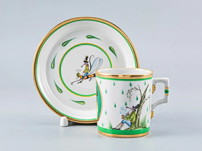 Сервиз чайный форма Гербовая рисунок Крысята-воришки, 2 персоны 7 предметов, арт. 81.16587.00.1, 