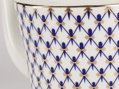 Сливочник 120 мл.,  форма Юлия, рисунок  Кобальтовая сетка арт. 80.66468.00.1