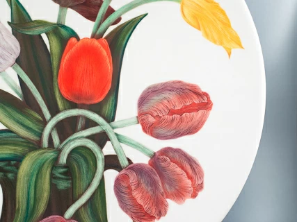 Блюдо декоративное 450 мм, форма Круглая, рисунок Весна. Тюльпаны, арт 80.88175.00.1, 