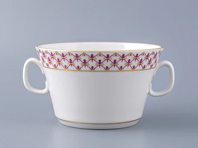 Чашка с блюдцем для бульона Молодежная Сетка-Блюз 2 арт. 81.26642.00.1