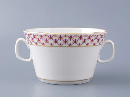 Чашка с блюдцем для бульона Молодежная Сетка-Блюз 2 арт. 81.26642.00.1, 