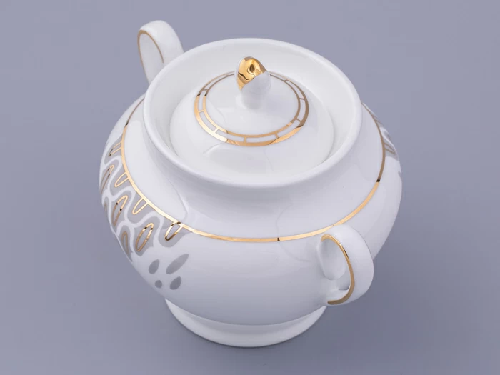 Сервиз чайный на 6 персон 14 предметов форма Весенняя 2 рисунок Саламандра Грей, арт. 81.31630.00.1, 